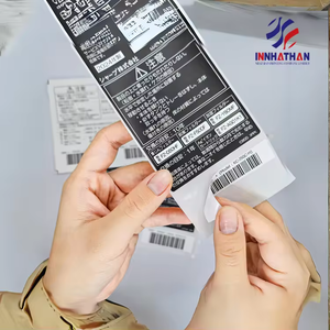 Étiquettes de codes-barres premium autocollantes, imperméables et anti-rayures, conformes ISO, pour emballage en vrac, autocollants permanents personnalisés, taille et forme sur mesure - Product Image 5