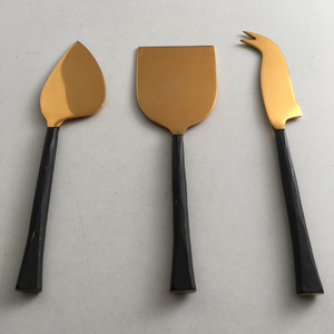 Juego de Cubiertos Chapados en Oro de 5 Piezas con Mango de Hoja de Roble, Pulido Espejo, Cubertería Duradera de Metal para Bodas - Product Image 5