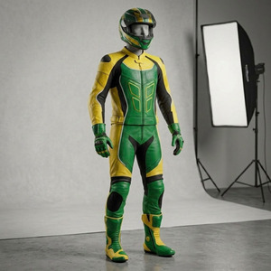 ชุดแจ็คเก็ตและกางเกงหนังสำหรับขี่มอเตอร์ไซค์แบบ unisex แขนยาว ระบายอากาศได้ดี เหมาะสำหรับฤดูหนาว น้ำหนัก 220 กรัม - Product Image 1