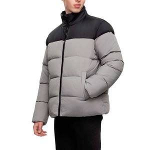 Blousons matelassés pour hommes de haute qualité, fermeture éclair intégrale, poches latérales, vêtements d'extérieur, blousons d'hiver élégants pour hommes, col montant - Product Image 2