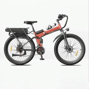 Folding Electric Bike 26 Inch 48V 8Ah Lithium Battery Brushless Motor 21-Speed Dual Suspension Waterproof Adult City Bike - Product Image 1