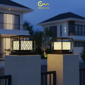 ไฟเสาประตู LED รุ่น E27 IP65 ลายคลื่นทันสมัย ตกแต่งบ้านพักตากอากาศกลางแจ้ง สีดำ เหล็กเคลือบสีฝุ่นคุณภาพสูง แสงวอร์มไลท์ - Product Image 3