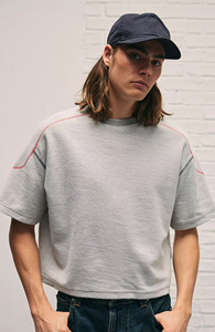 Camiseta de Hombre de Corte Cuadrado, 100% Algodón, Antiarrugas, Cuello Redondo, Costuras en Contraste, Talla Grande, Ecológica, Servicio OEM, Personalizable - Product Image 4