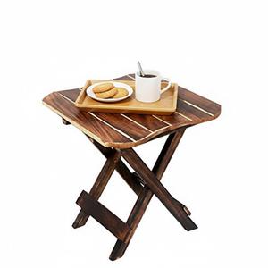 Mesa de Noche de Madera Maciza Tradicional Hecha a Mano, Mesa Auxiliar para Sala de Estar o Dormitorio que Ahorra Espacio - Product Image 2