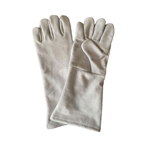 Best Performance Cowhide Split Leather <b>Gloves</b> Smooth Texture Heat Spark Resistant for Firefighting Construction Welding - Product Image 1
