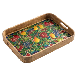 Bandeja de Servir Vintage de Madera de Acacia con Diseño Chevron, Hecha a Mano, Geométrica, Decorativa, Rectangular, con Asas, para Decoración Moderna del Hogar - Product Image 4