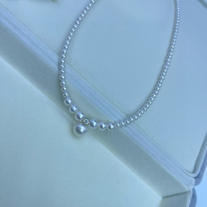 เข็มกลัดมุกน้ำจืดทรงกลมจากยุโรป เครื่องประดับมุกน้ำจืดธรรมชาติ ของขวัญแฟชั่น จี้สร้อยคอ - Product Image 3