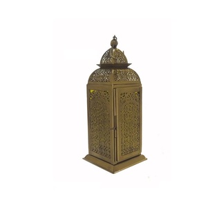 Contemporary iron lantern crafted for charming home ambiance and versatile decorative lighting presentation purposes - Product Image 2