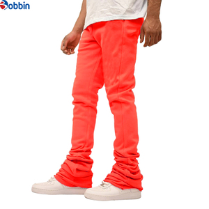 Pantalones Deportivos para Hombre, Tendencia Actual, Personalizados, Fabricados en Algodón Negro Puro, Estilo Hip Hop, Pantalones Acampanados - Product Image 2