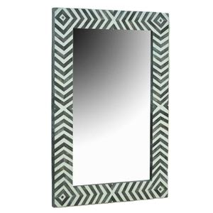 Espejo de Pared Decorativo Moderno con Marco Redondo Tradicional Árabe, Incrustaciones Ligeras de Hueso/Nácar, para Decoración del Hogar - Product Image 1