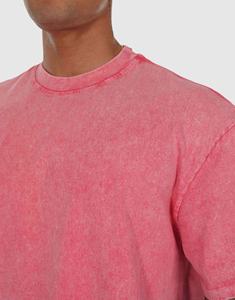 Camiseta de lavado con ácido Vintage de peso pesado personalizada para hombre, diseño de logotipo de manga corta con hombros caídos de gran tamaño, talla grande, venta al por mayor en blanco - Product Image 4