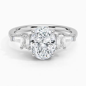 SOJ <b>Ring</b> 3 Oval Cut 925 Silver Five <b>Stone</b> Prong Set Solitaire Engagement <b>Ring</b> GRA Certified 2ct D Color VVS1 D Color Moissanite - Product Image 1