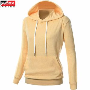 Sudadera con Capucha para Mujer, Manga Larga, Color Sólido, Tejida, Transpirable, Informal, para Otoño - Product Image 1