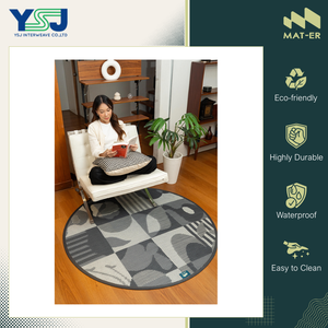 Vente flash sur les tapis d'extérieur ronds au design moderne, imperméables et faciles à nettoyer, 100% polypropylène, fabriqués en Thaïlande - Product Image 6