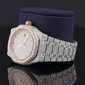 Hip Hop Moissanite Diamond Watch Fully Iced <b>Automatic</b> ETA Movement Power Reserve Stainless Steel Glass Pointer 41MM <b>Wristwatch</b> - Product Image 6