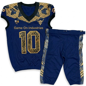 Premium Quality OEM ODM Wholesale Low MOQ Sportswear Manufacturer Custom American Football Uniform Set Team Jersey Pants - Product Image 1