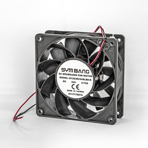 พัดลมแกน D12038D-K ขนาด 120x120x38 มม. DC 12V/24V/48V ใบพัดพลาสติก ลูกปืน สำหรับอุปกรณ์อุตสาหกรรม - Product Image 4