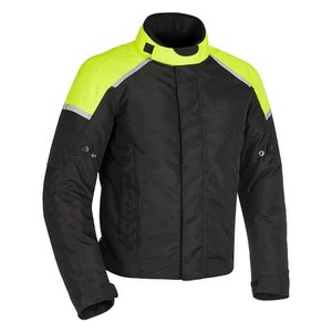 Men's Motorcycle <b>Jacket</b> Full Sleeve Color Blocked Windproof All Seasons Black Lime Polyester <b>Racing</b> Wear - Product Image 1