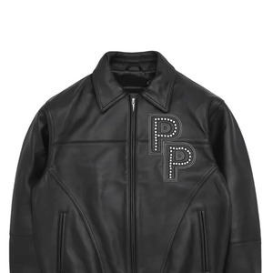 Veste en cuir véritable de haute qualité pour homme, hiver 2026, avec fermeture éclair, col rabattable, doublure 100% polyester - Product Image 3