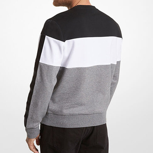 เสื้อสเวตเชิ้ตคอกลมแบบมีโลโก้สั่งทำพิเศษ ผ้าฟลีซขายส่ง สีตัดกันสามเฉดสี สำหรับผู้ชาย - Product Image 6