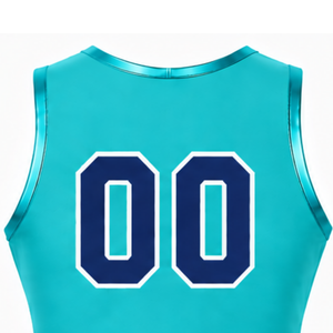 Débardeur de cheerleading turquoise sans manches, coupe courte, léger, respirant, pour entraînement d'équipe, vêtement de sport athlétique - Product Image 5