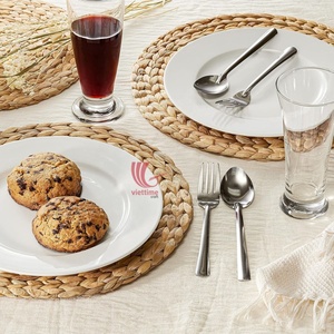 Handmade Natural Rattan Woven <b>Round</b> Table Mats, Bohemian Style Eco-friendly <b>Placemats</b> For Mats and Pad for Wedding Decor - Product Image 3