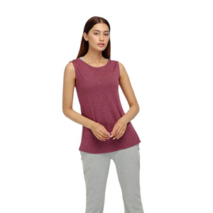 High Quality Quick Dry Women's Yoga Tank <b>Top</b> Jersey Fabric <b>Raglan</b> Sleeve Crew Neck Spandex/Cotton Gym Fitness Sport T-Shirt - Product Image 5