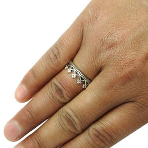 Princess Crown <b>Ring</b> Crafted From 925 Sterling Silver Hypoallergenic Elegant & Light Weight Bohemian <b>Ring</b> For Women & Girls - Product Image 3