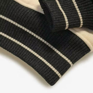 Superior Quality Light <b>Men's</b> Varsity <b>Jackets</b> <b>Letter</b> Worsted Fresh New Style Stand Collar Winter Waterproof Windproof Reversible - Product Image 4