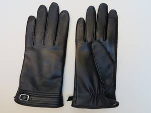 Gants de mode d'extérieur en cuir véritable compatibles avec les écrans tactiles pour l'hiver - Product Image 2