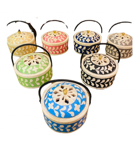 Brûleur à encens Bakhoor en os incrusté de style arabe, cadeau de Ramadan et de l'Aïd, gris, usage religieux, encens indien, Mubkhar, brûleur à oud - Product Image 1