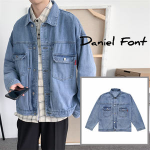 Customizable Wholesale Breathable Winter Fashion <b>Men</b> <b>Denim</b> <b>Jacket</b> Custom Logo <b>Denim</b> <b>Jacket</b> In Solid Color - Product Image 2