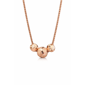 สร้อยคอโซลิดบ็อกซ์เชนพร้อมลูกปัดทรงกลมและลูกปัดลายลูกปัดตรงกลาง ของขวัญสุดโรแมนติก - Product Image 1