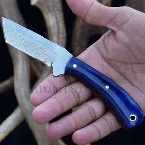 Cuchillo de Hoja Fija de Acero de Damasco Forjado a Mano, Mango de Madera Dura de Alta Calidad, Cuchillos Profesionales para Bushcraft y Caza - Product Image 2
