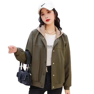 Primavera mujer nuevo uniforme de béisbol informal suelto chaqueta de cuero Original cárdigan mujer temperamento chaqueta de cuero de Color coreano - Product Image 1