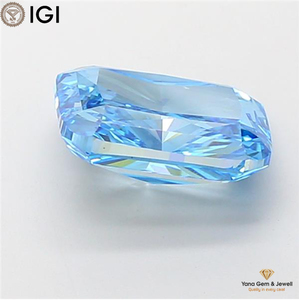 เพชรทรงคุชชั่น 5.00 กะรัต รับรองโดย IGI เพชร CVD ที่เพาะเลี้ยงในห้องปฏิบัติการ ความสะอาดระดับ VS2 สีฟ้าสดใส สำหรับคอลเลกชันเครื่องประดับในฝัน - Product Image 5