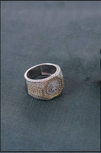 Bague pour homme en argent sterling plaqué rhodium, sertie de diamants simulés, style hip-hop, pour fiançailles, mariage, anniversaire - Product Image 6