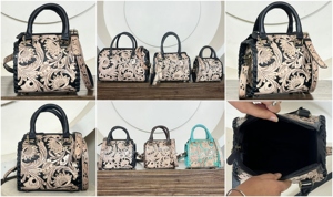 Bolsos de Viaje de Cuero Vacuno Genuino Hechos a Mano de Primera Calidad 2026, Bolsos Cruzados con Diseño Floral Western para Mujer - Product Image 3