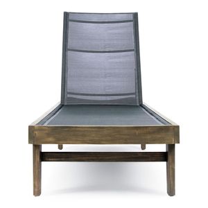 Chaise longue Summerland in rete grigio scuro, elegante lettino prendisole per comfort e stile - Product Image 2