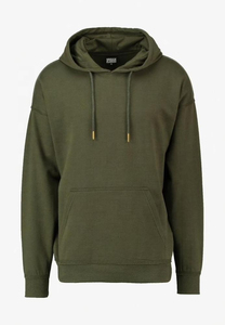 Sudadera con Capucha para Hombre, Color Verde Oliva, Algodón, Corte Regular, Estilo Casual, para Otoño, Color Sólido, BRG, Sudaderas con Capucha para Hombre - Product Image 4