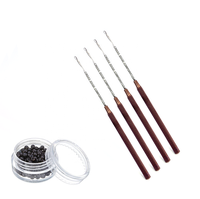 Accessoires de tressage, crochets pour dreadlocks, outil d'extension de cheveux, aiguille à crochet en acier inoxydable de qualité chirurgicale 14 cm pour cheveux