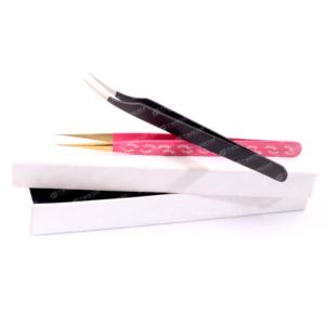 Servicio OEM Pinzas para extensiones de pestañas Venta caliente Acero inoxidable de alta calidad Punta de volumen puntiaguda Ceja Precios baratos - Product Image 5