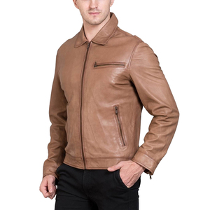 Chaqueta de Cuero de Oveja de Primera Calidad, Hecha Profesionalmente, de Cuero Genuino, Venta al por Mayor, Ligera, con el Mejor Diseño, para Hombre - Product Image 3