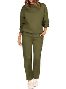 Ensemble 2 pièces pour femmes, ensemble sweat à capuche et pantalon de sport à manches longues, imprimé, grandes tailles - Product Image 4