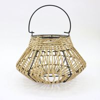 Lanterne en rotin de style européen moderne, faite à la main, écologique, durable, pour café, hôtel, décoration de la maison, lanterne en osier pour la Saint-Valentin