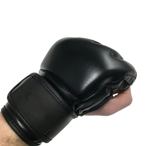 Half Finger PU MMA Gloves with Hook & Loop Wrist Support Lightweight Unisex for Boxing Adults - Product Image 5