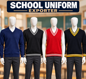 Suéter de Punto para Uniforme Escolar al por Mayor, Cuello en V, Cómodo para Estudiantes, Pedidos al por Mayor, Entrega Rápida, Logotipo Personalizado con Certificación ISO - Product Image 4