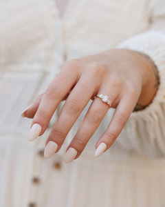 Rose Gold Three Stone Diamond <b>Ring</b> Round Brilliant Cut Prong Setting Classic <b>Engagement</b> Women's Fine Jewelry - Product Image 6