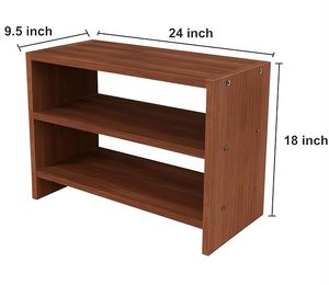 Woodworks Wooden Shoe <b>Rack</b> for Home, Chappal Slippers Organizer Stand 3-Tier Finish-Suede - Product Image 4