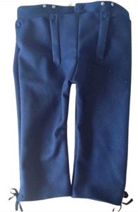 Plus Size Men Heavyweight <b>Wool</b> Flat Front Button Fly Mid Waist Vintage Winter Breeches Historical Uniform High Quality - Product Image 2